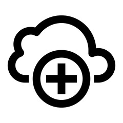 Icon Cloud With Style Outline