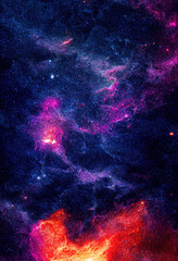 Fototapeta na wymiar Cosmic Starry Deep Space, Colorful Nebula, Universe Background Noise Radiation. Beautiful science fiction Landscape.