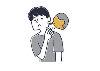 肩にしこりを見つけた男性