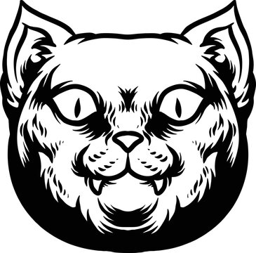 Angry Flashy Cat Outline Clipart Vector illustrations for your work Logo, mascot merchandise t-shirt, stickers and Label designs, poster, greeting cards advertising business company or brands.