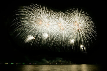 International fireworks festival at Pattaya Thailand.