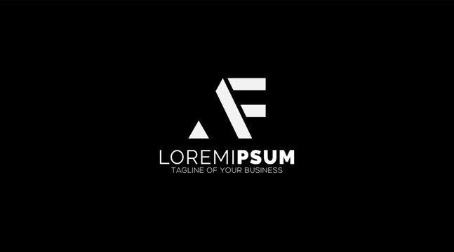 Abstract letter AF logo. This logo icon incorporate with abstract shape in the creative way