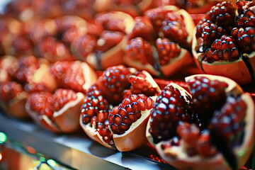 fresh berries and fruits breakfast in the cafe