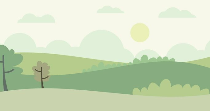 pastel green garden background animation