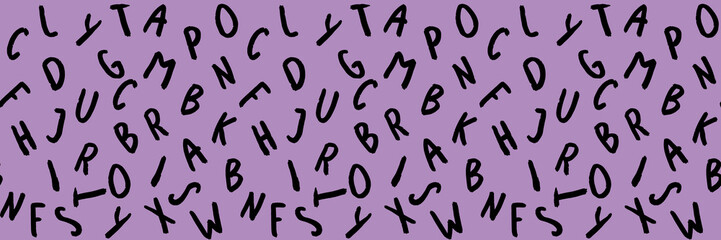 template with the image of keyboard symbols. set of letters. Surface template. pastel violet purple red background. Banner for insertion into site.