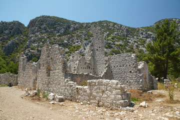 Fototapeta na wymiar Olympus Ancient City in Kumluca, Antalya, Turkiye