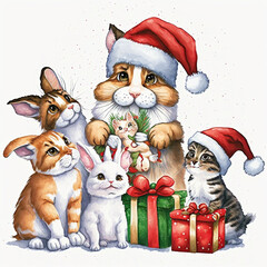 santa claus with gifts