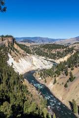 Calcite spring at Yellowstone national park. USA.