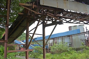 Naklejka premium abandoned stone crusher plant in india