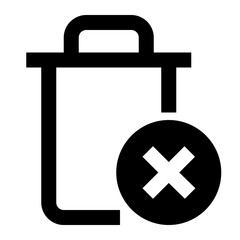 Icon Trash With Style Glyph