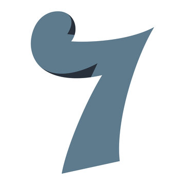 Folded Paper with Number 7 Logo