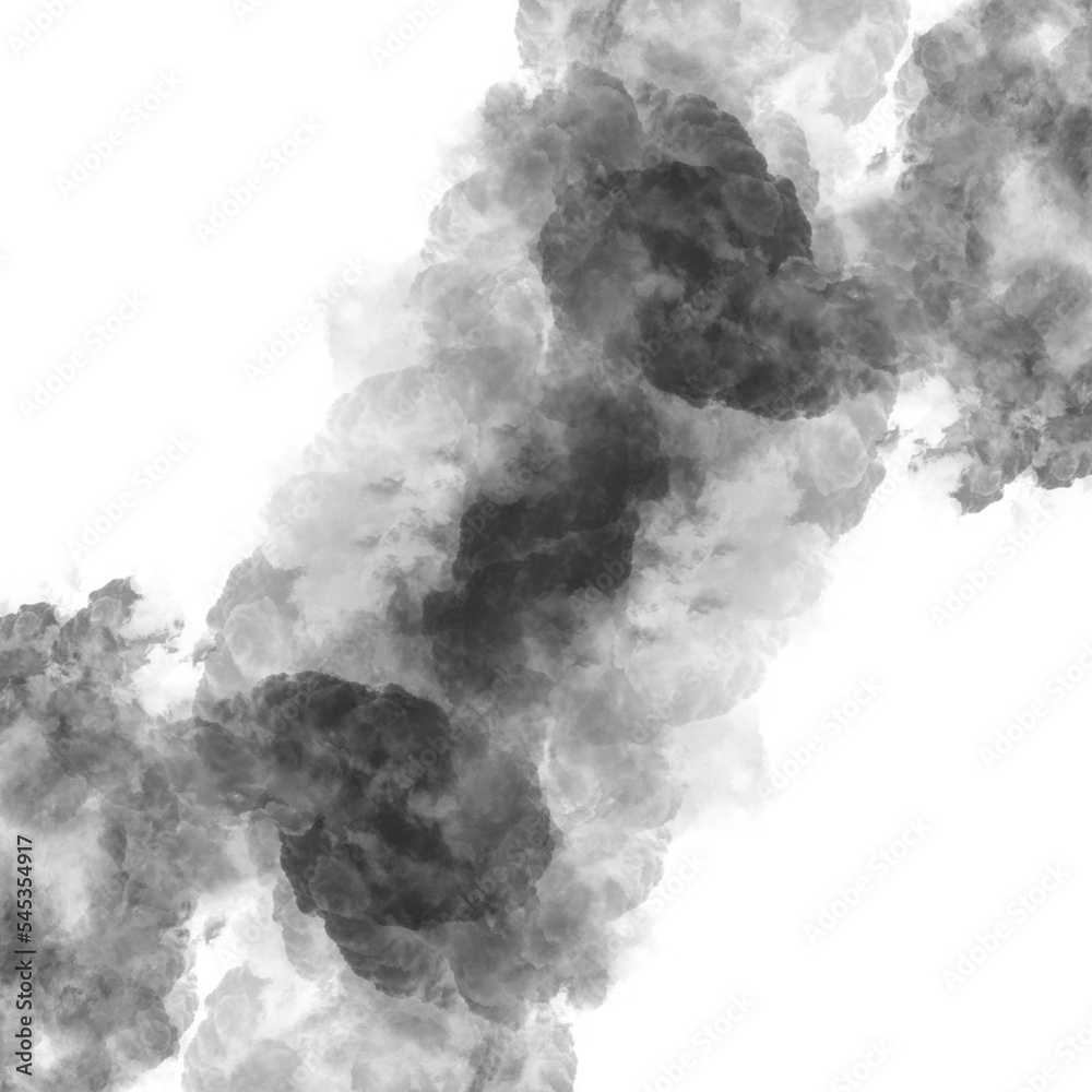 Sticker black smoke pollution 3d