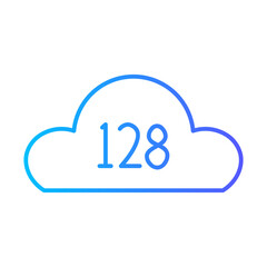 cloud storage gradient icon