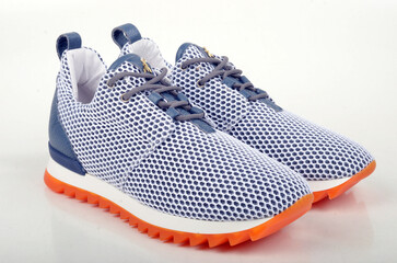 pair of blue shoes
