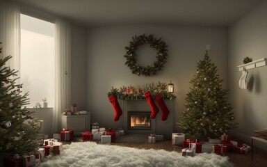 Habitación en navidad
