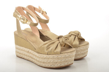 pair of women shoes