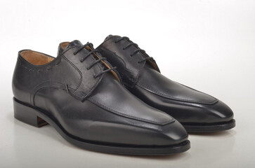 black leather shoes