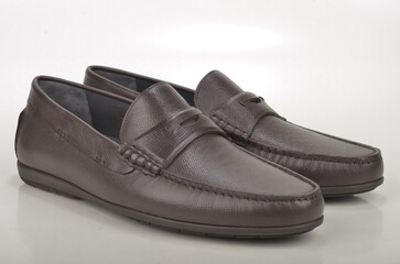 black leather shoes