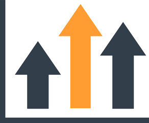 Graph chart icon, Business element graphic design.