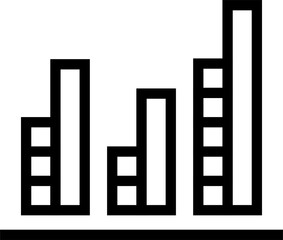 Business graph or Chart diagram, Linear icon.