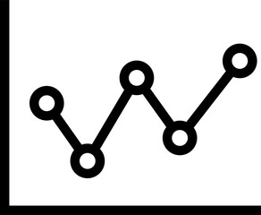 Business graph or Chart diagram, Linear icon.