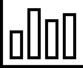 Business graph or Chart diagram, Linear icon.