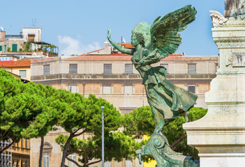 Obraz premium Architectural fragment in Piazza Venezia in Rome