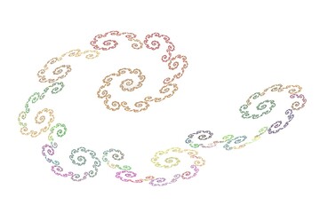 abstract background, unique 3D illustration, multicolored fractal composition 