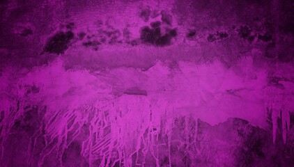 A textured purple concrete wall with a prominent vertical crack. 