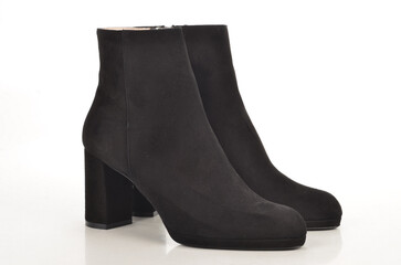 black female boots isolated