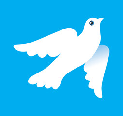 Flying bird vector icon.