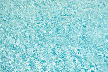 Fototapeta na wymiar turquoise color background of swimming pool water with nobody in summer