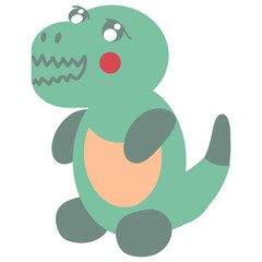Cute Dinosaur Hand Drawn Childish Vector