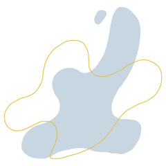Organic Blob shape hand drawn element