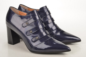 black leather shoes