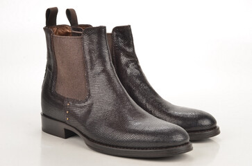 leather boots isolated