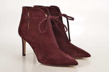 red female shoes