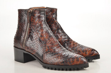 pair of winter boots