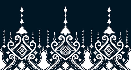 abstract ethnic pattern seamless design line white Aztec geometric background EP.92