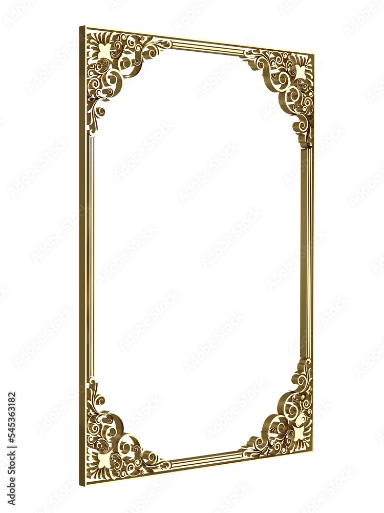 Wall mural gold decorative frame