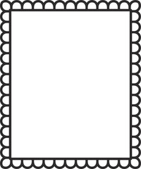 doodle boarder square pattern frame svg