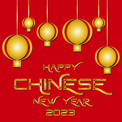 Happy chinese new year, wish post illustration