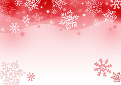  雪、snow、雪の結晶、クリスマス、冬、氷、レッド、赤、キラキラ、クリスタル、景色、壁紙