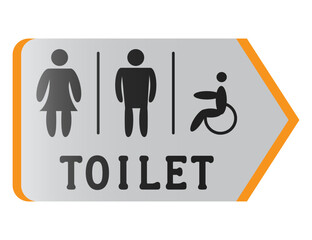 toilet signs, men, women, WC illustration