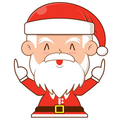 santa claus happy face cartoon cute