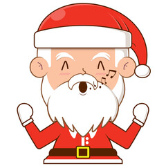 santa claus happy face cartoon cute