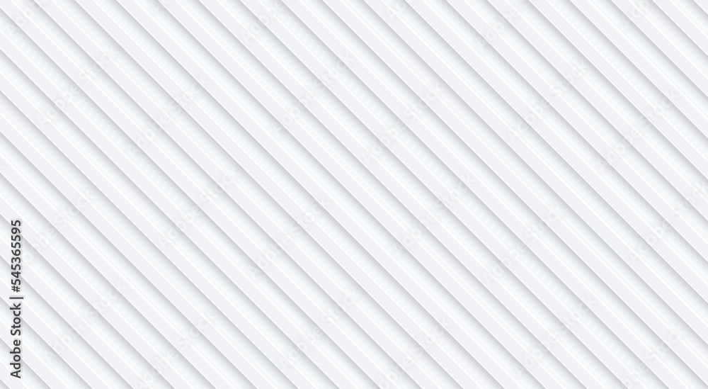 Poster White striped pattern background, 3D lines pattern design, abstractl minimal white grey backdrop for business presentation, vector illustration