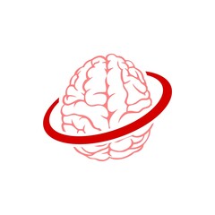 Brain logo icon isolated on white background
