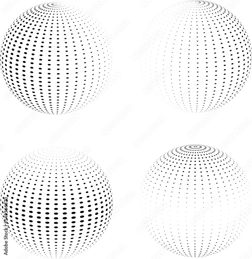 Wall mural halftone dots in circle form. round logo . vector dotted frame . design element