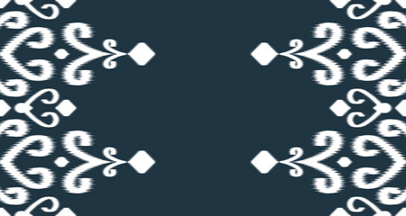 Ikat Seamless Pattern Design Art ornament. Ethnic abstract geometric pattern in tribalt vertical. Vector illustration EP.15